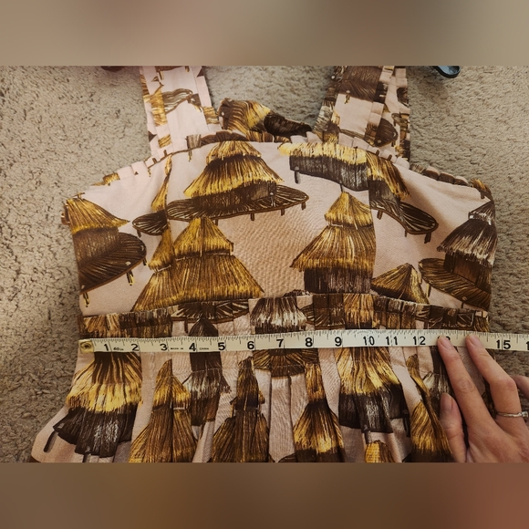 FARM RIO Malocas Beige Sleeveless Midi Dress - Picture 9 of 12